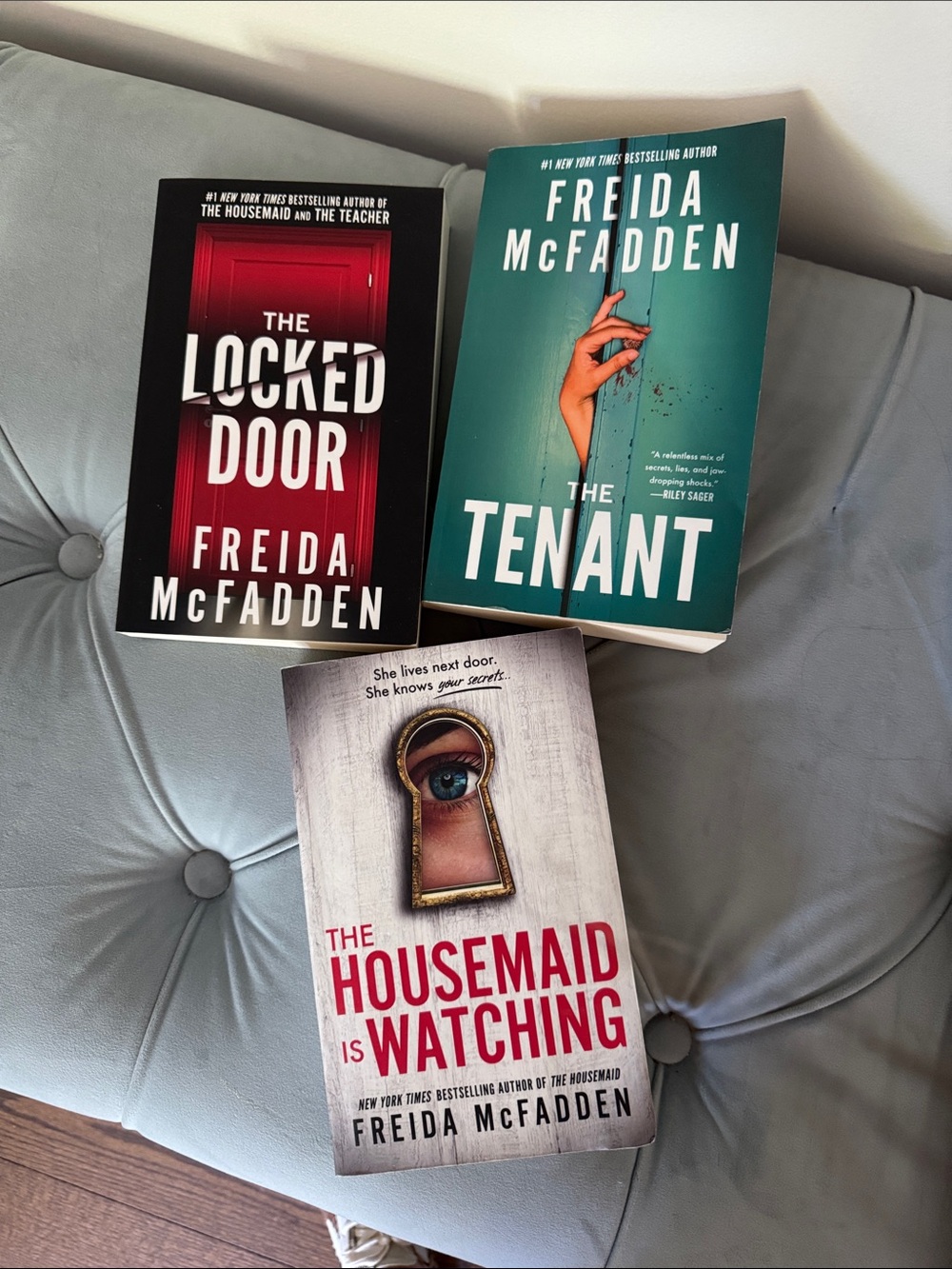 Freida McFadden Thriller Paperback Bundle - Red, Teal, Beige Covers